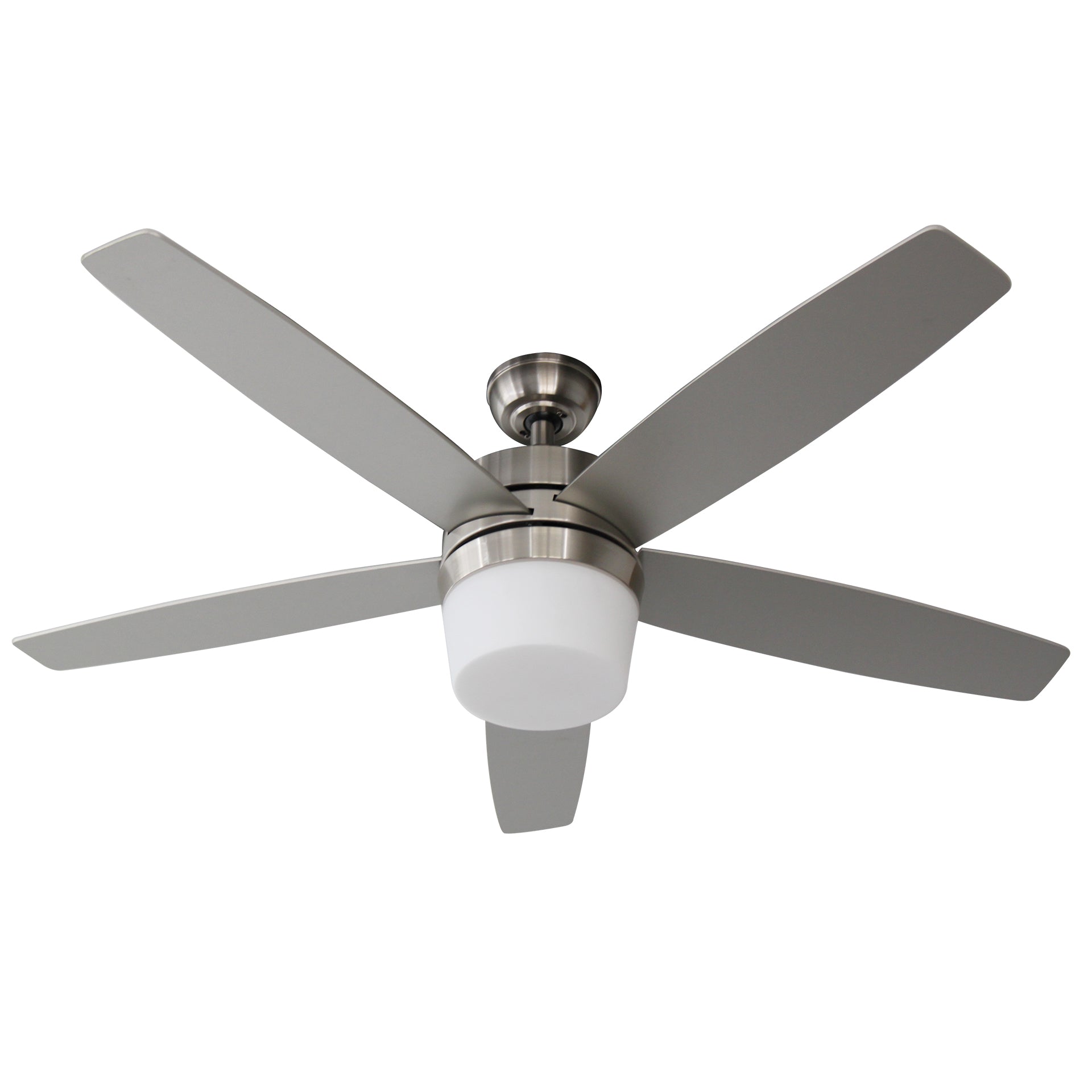 48 in. Brushed Nickel 5-Blade Ceiling Fan with good Remote